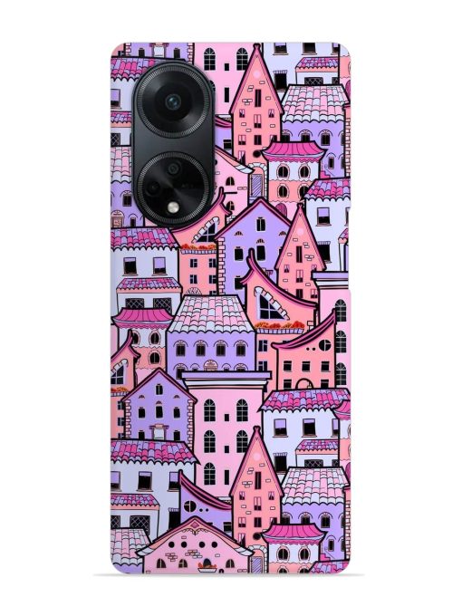 Seamless Pattern Houses Snap Case for Oppo F23 (5G) Zapvi