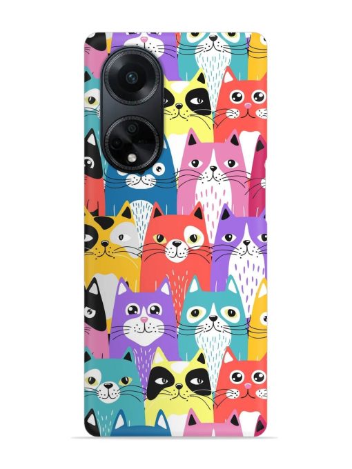 Funny Cartoon Cats Snap Case for Oppo F23 (5G) Zapvi