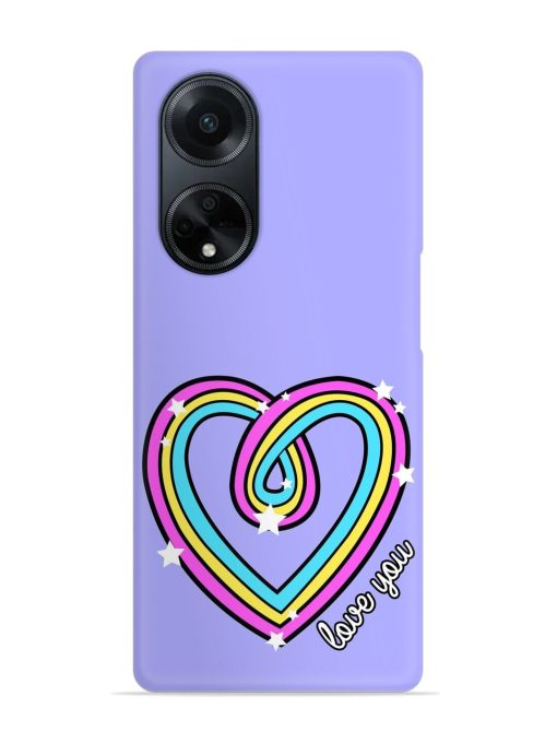 Colorful Rainbow Heart Snap Case for Oppo F23 (5G) Zapvi