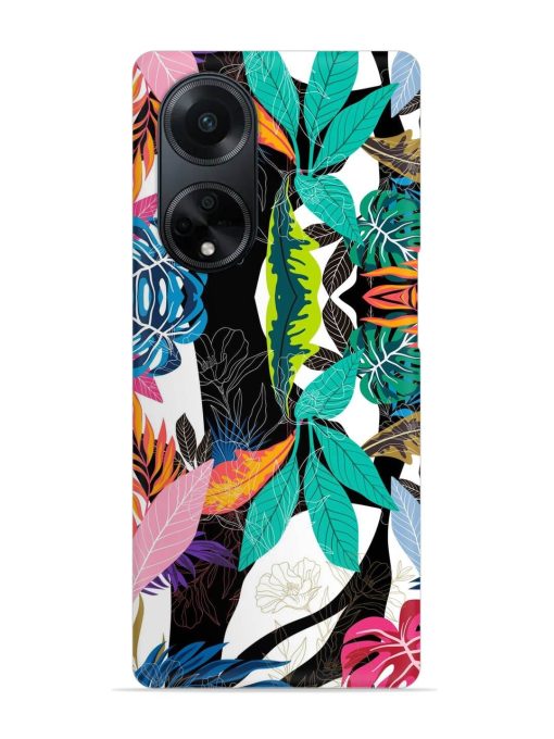 Floral Pattern Bright Snap Case for Oppo F23 (5G)