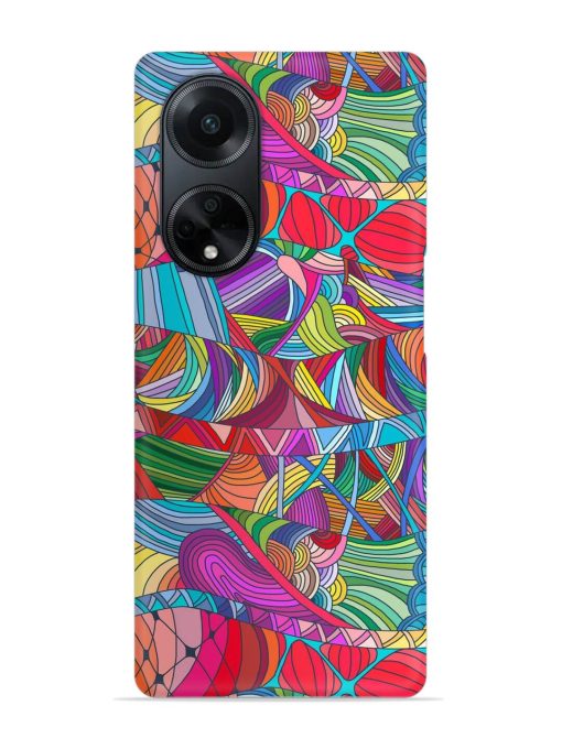 Seamless Patterns Hand Drawn Snap Case for Oppo F23 (5G) Zapvi