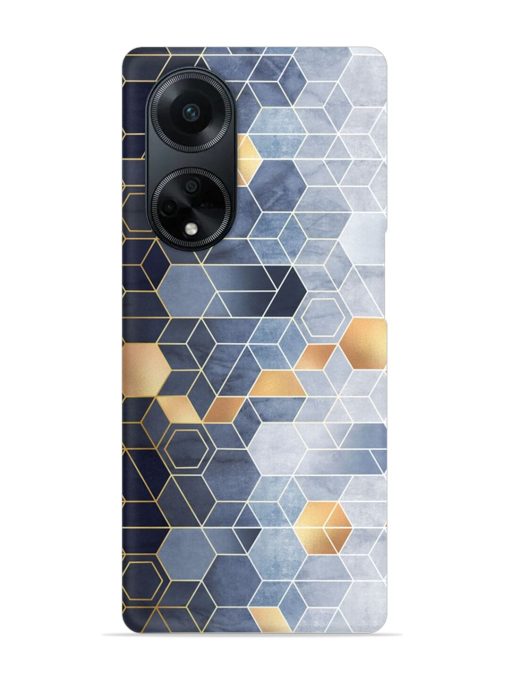 Geometric Abstraction Hexagons Snap Case for Oppo F23 (5G) Zapvi