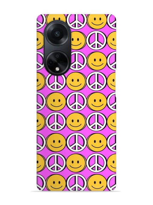 Smiley Face Peace Snap Case for Oppo F23 (5G) Zapvi