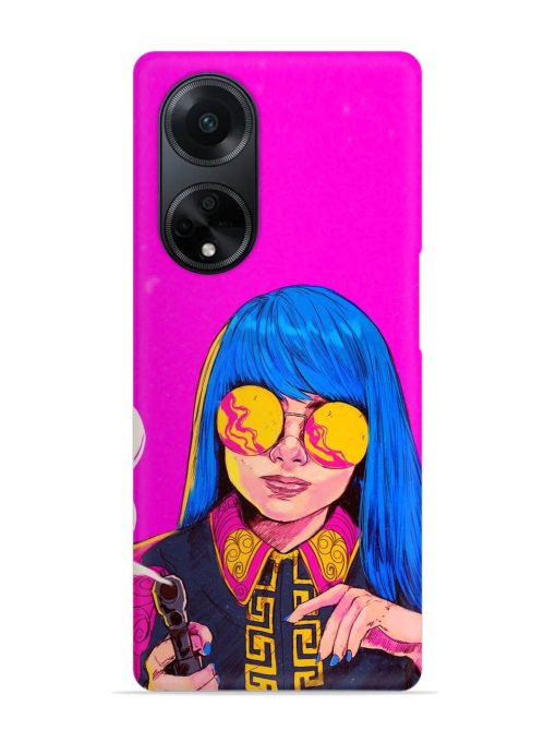 Aesthetic Anime Girl Snap Case for Oppo F23 (5G)