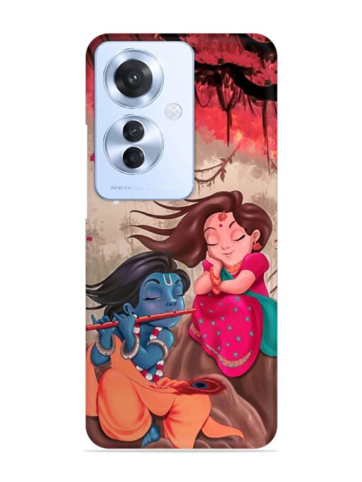 Radhe Krishna Water Art Snap Case for Oppo F25 Pro (5G) Zapvi