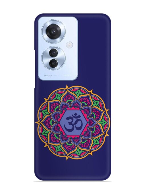 Om Mandala Art Blue Snap Case for Oppo F25 Pro (5G) Zapvi