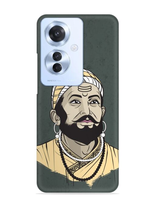 Shivaji Maharaj Vector Art Snap Case for Oppo F25 Pro (5G)