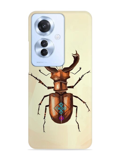 Stag Beetle Vector Snap Case for Oppo F25 Pro (5G) Zapvi