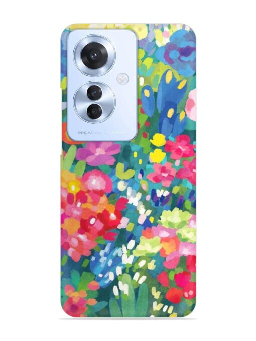 Watercolor Flower Art Snap Case for Oppo F25 Pro (5G)