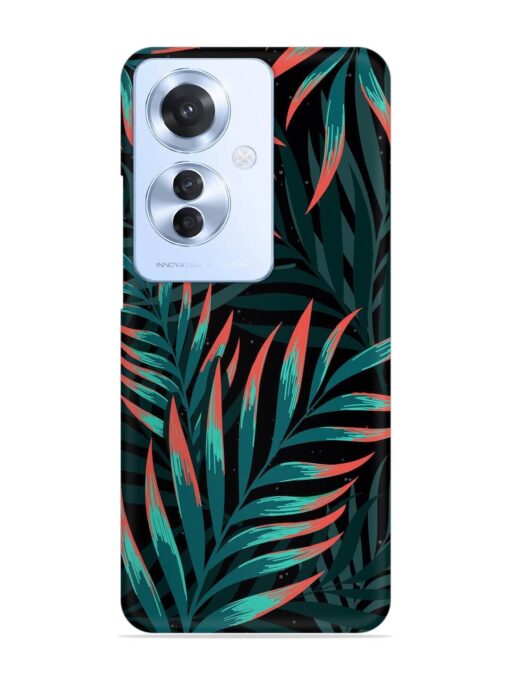 Green Leaf Art Snap Case for Oppo F25 Pro (5G)