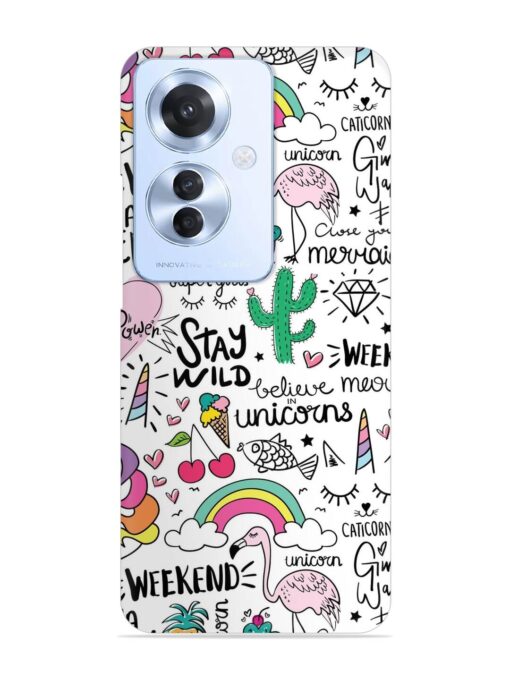 Unicorn Ice Cream Snap Case for Oppo F25 Pro (5G)