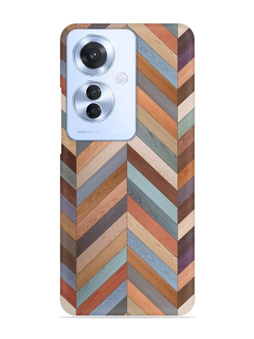 Seamless Wood Parquet Snap Case for Oppo F25 Pro (5G) Zapvi