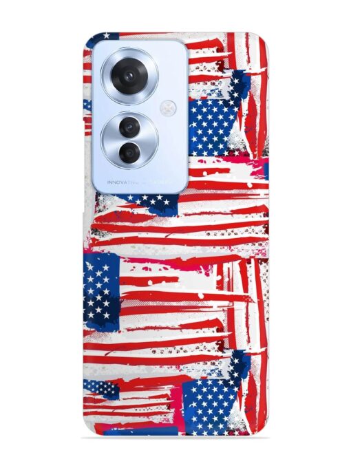 Usa Flag Seamless Snap Case for Oppo F25 Pro (5G)