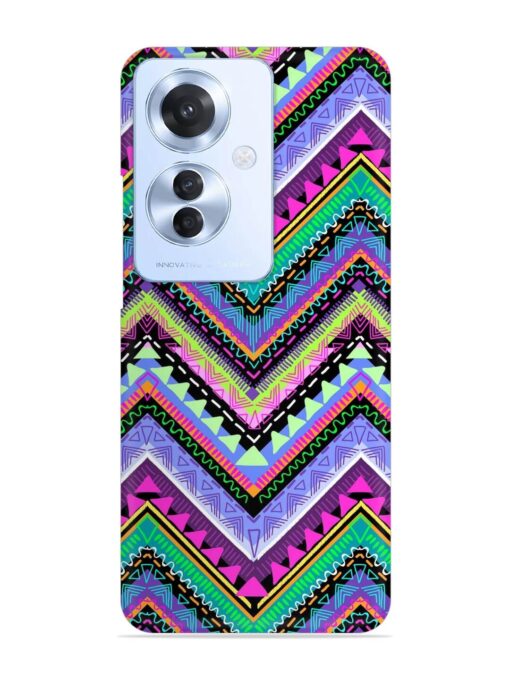 Tribal Aztec Print Snap Case for Oppo F25 Pro (5G)