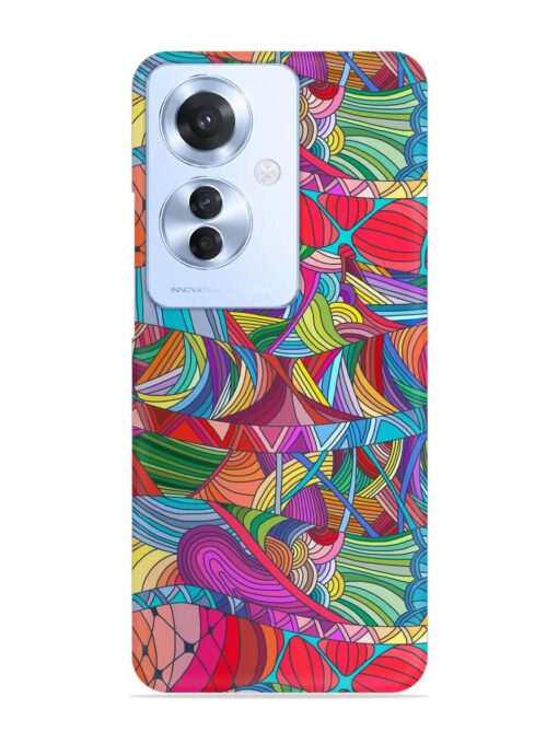 Seamless Patterns Hand Drawn Snap Case for Oppo F25 Pro (5G) Zapvi