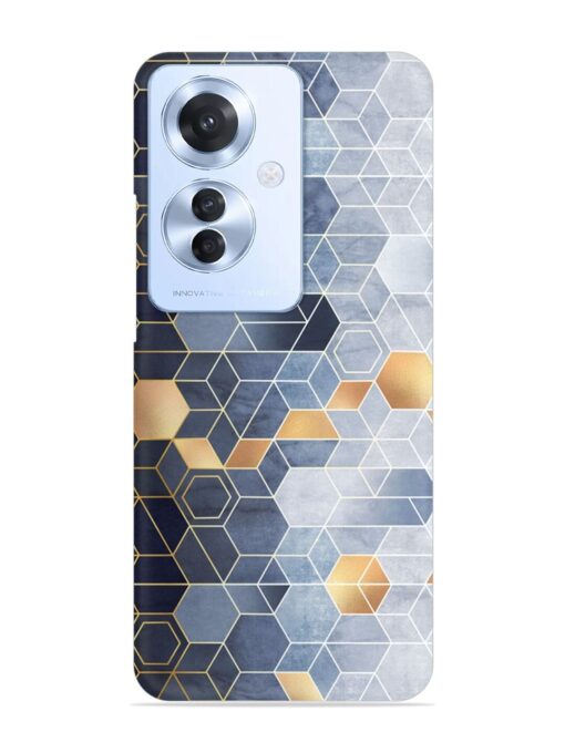 Geometric Abstraction Hexagons Snap Case for Oppo F25 Pro (5G) Zapvi