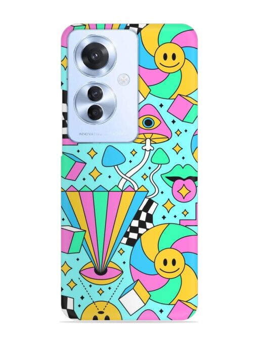 Trippy Rainbow 60S Snap Case for Oppo F25 Pro (5G) Zapvi