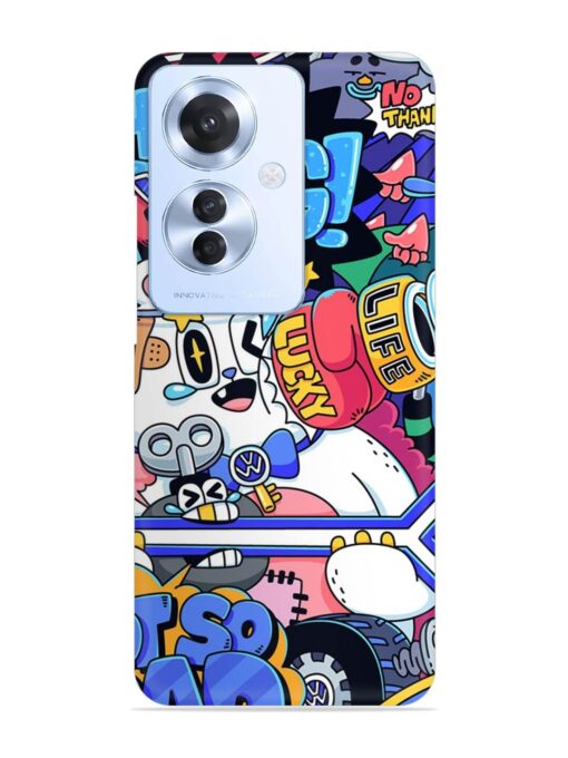 Universal Doodle Snap Case for Oppo F25 Pro (5G)