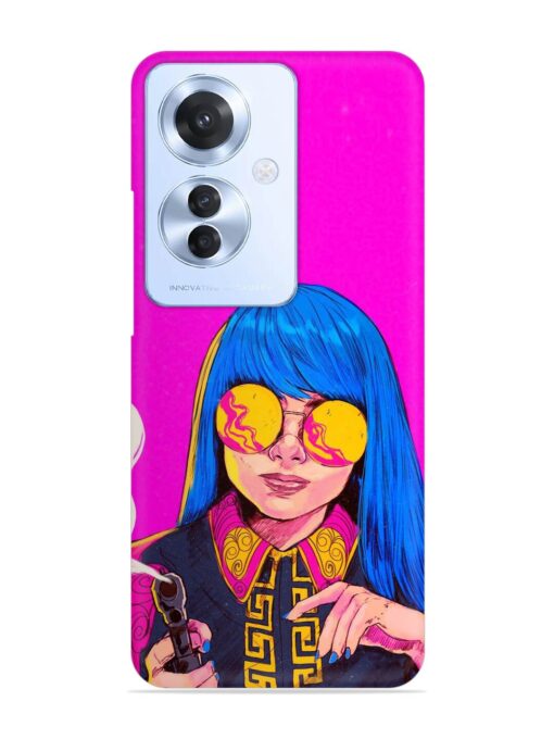 Aesthetic Anime Girl Snap Case for Oppo F25 Pro (5G)