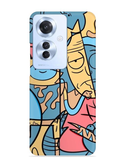 Silly Face Doodle Snap Case for Oppo F25 Pro (5G)