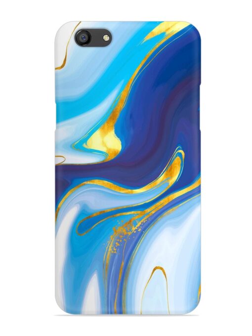 Watercolor Background With Golden Foil Snap Case for Oppo F3 Zapvi