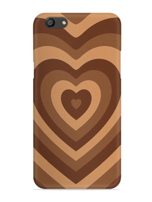 Brown Heart Snap Case for Oppo F3