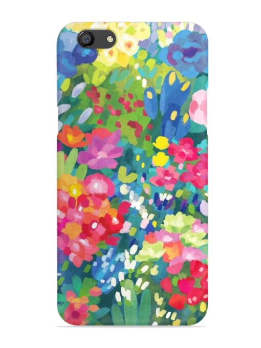 Watercolor Flower Art Snap Case for Oppo F3 Zapvi