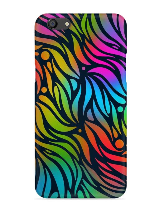 Abstract Leaf Design Snap Case for Oppo F3 Zapvi