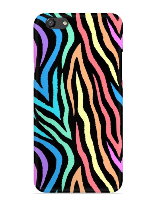 Colorful Abstract Zebra Snap Case for Oppo F3 Zapvi