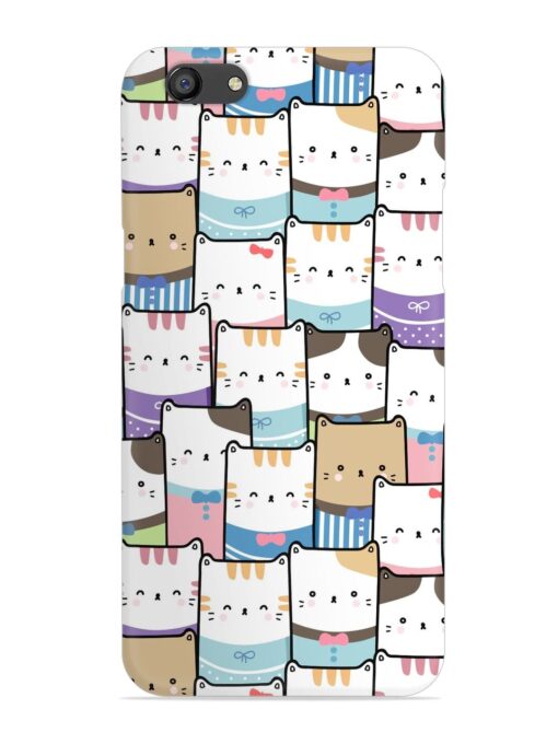 Cute Adorable Cat Snap Case for Oppo F3 Zapvi