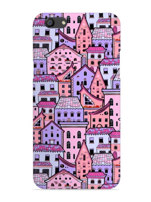 Seamless Pattern Houses Snap Case for Oppo F3 Zapvi