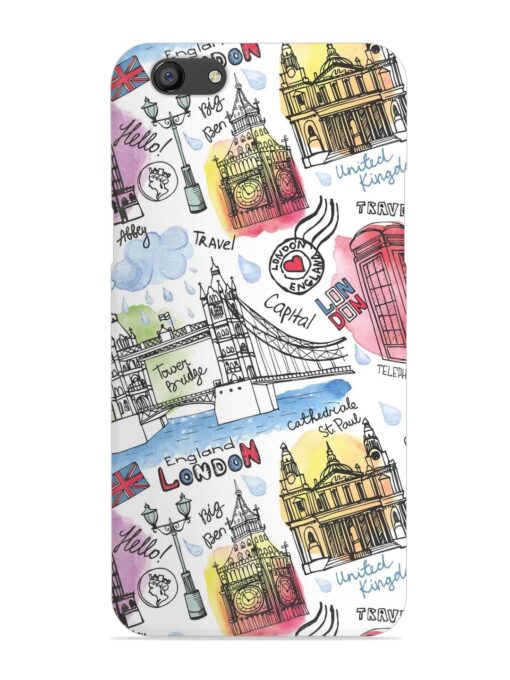 Vector London Landmark Snap Case for Oppo F3 Zapvi