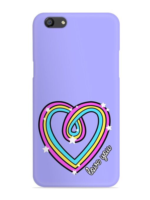 Colorful Rainbow Heart Snap Case for Oppo F3 Zapvi