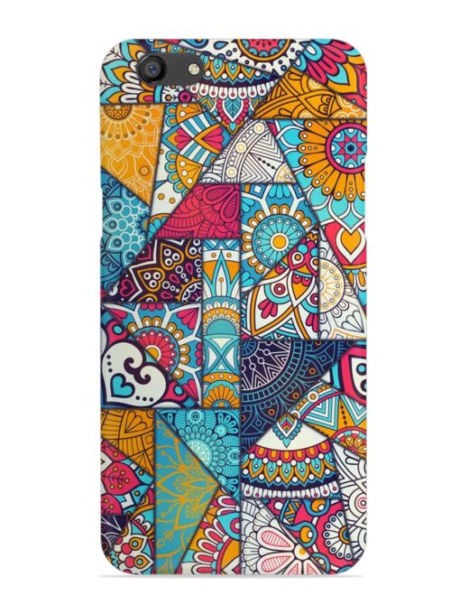 Patchwork Pattern Vintage Snap Case for Oppo F3