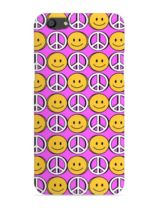 Smiley Face Peace Snap Case for Oppo F3 Zapvi