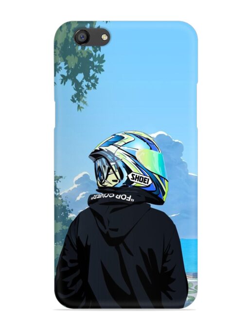 Rider With Helmet Snap Case for Oppo F3 Zapvi