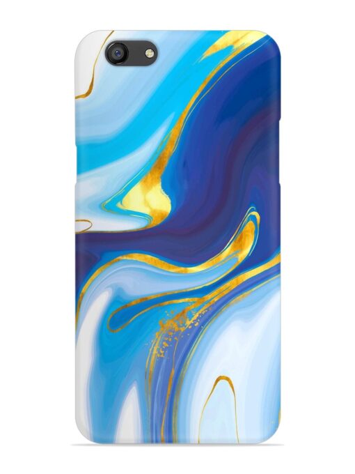 Watercolor Background With Golden Foil Snap Case for Oppo F3 Plus Zapvi