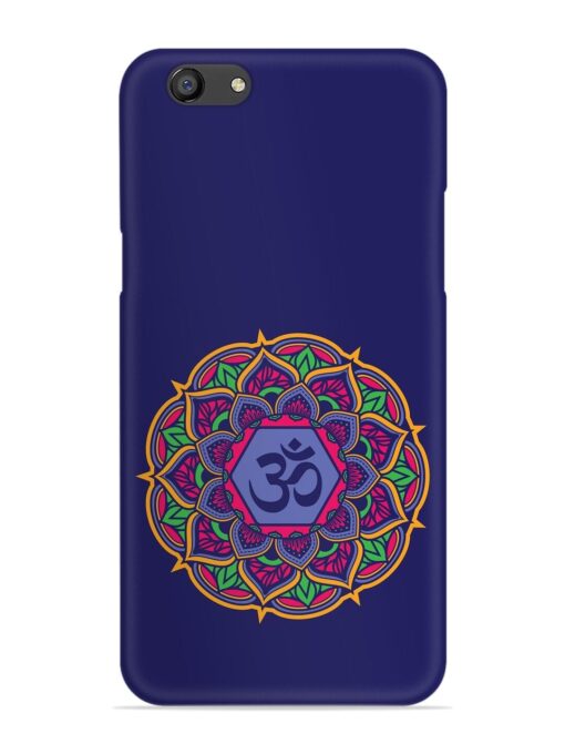 Om Mandala Art Blue Snap Case for Oppo F3 Plus Zapvi