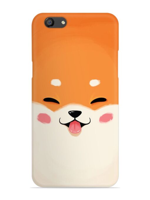 Cute Dog Face Vector Snap Case for Oppo F3 Plus Zapvi