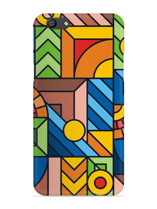 Colorful Geometric Snap Case for Oppo F3 Plus Zapvi