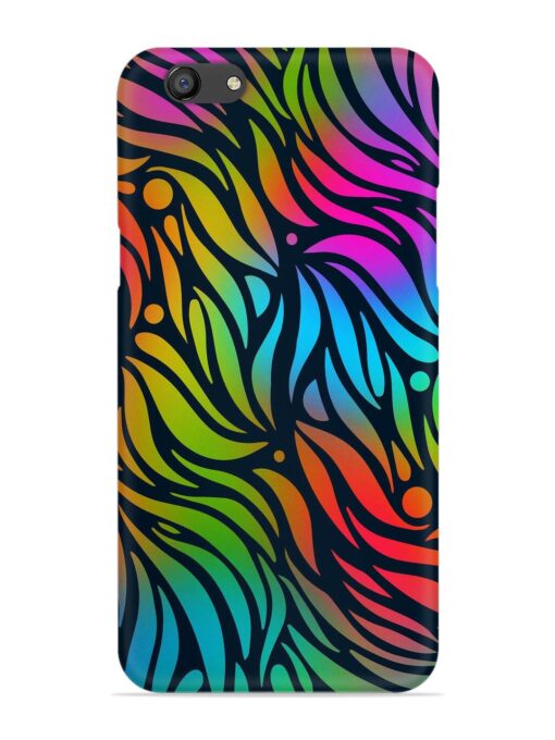 Abstract Leaf Design Snap Case for Oppo F3 Plus Zapvi