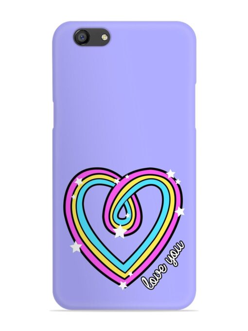 Colorful Rainbow Heart Snap Case for Oppo F3 Plus Zapvi