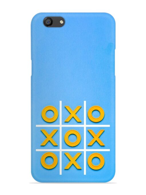 Yellow Plastic Crosses Snap Case for Oppo F3 Plus Zapvi