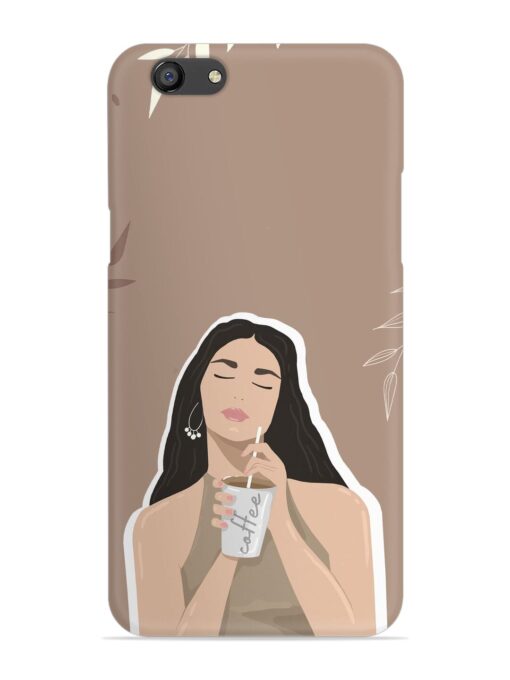 Girl With Coffee Snap Case for Oppo F3 Plus