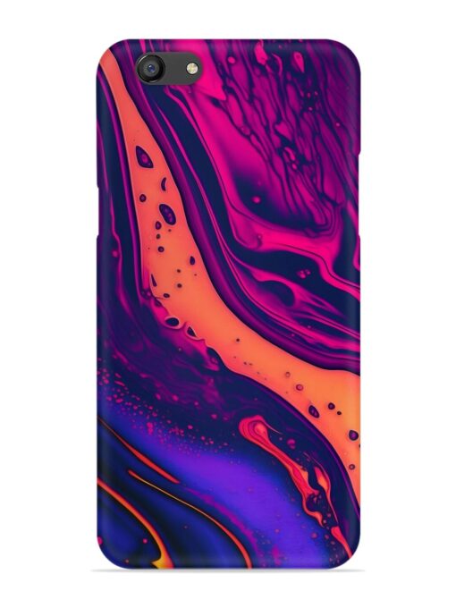 Fluid Blue Pink Art Snap Case for Oppo F3 Plus Zapvi