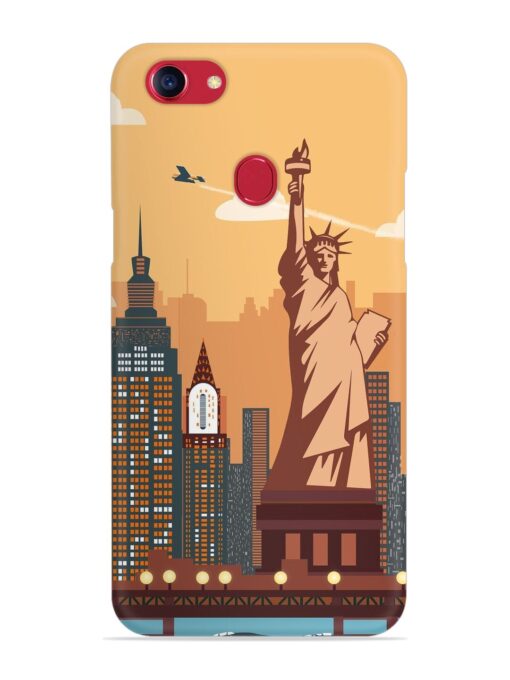 New York Statue Of Liberty Architectural Scenery Snap Case for Oppo F5 Zapvi