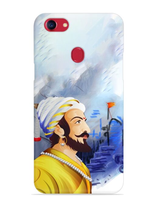 Shivaji Maharaj Color Paint Art Snap Case for Oppo F5 Zapvi