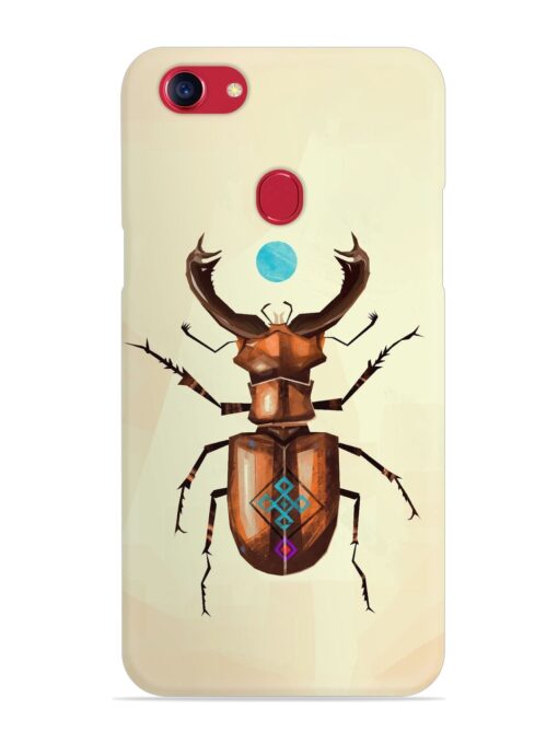 Stag Beetle Vector Snap Case for Oppo F5 Zapvi