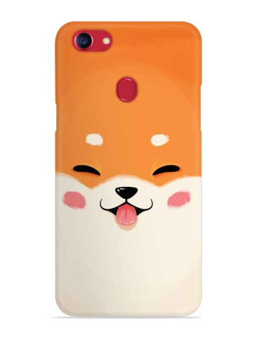 Cute Dog Face Vector Snap Case for Oppo F5 Zapvi