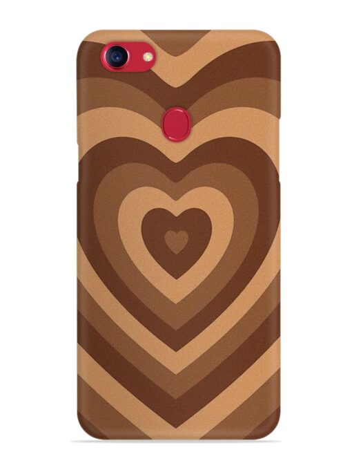 Brown Heart Snap Case for Oppo F5 Zapvi